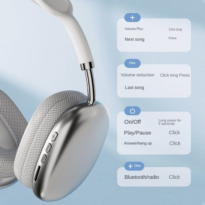 P9 Wireless Bluetooth Headphones with Noise Cancelling