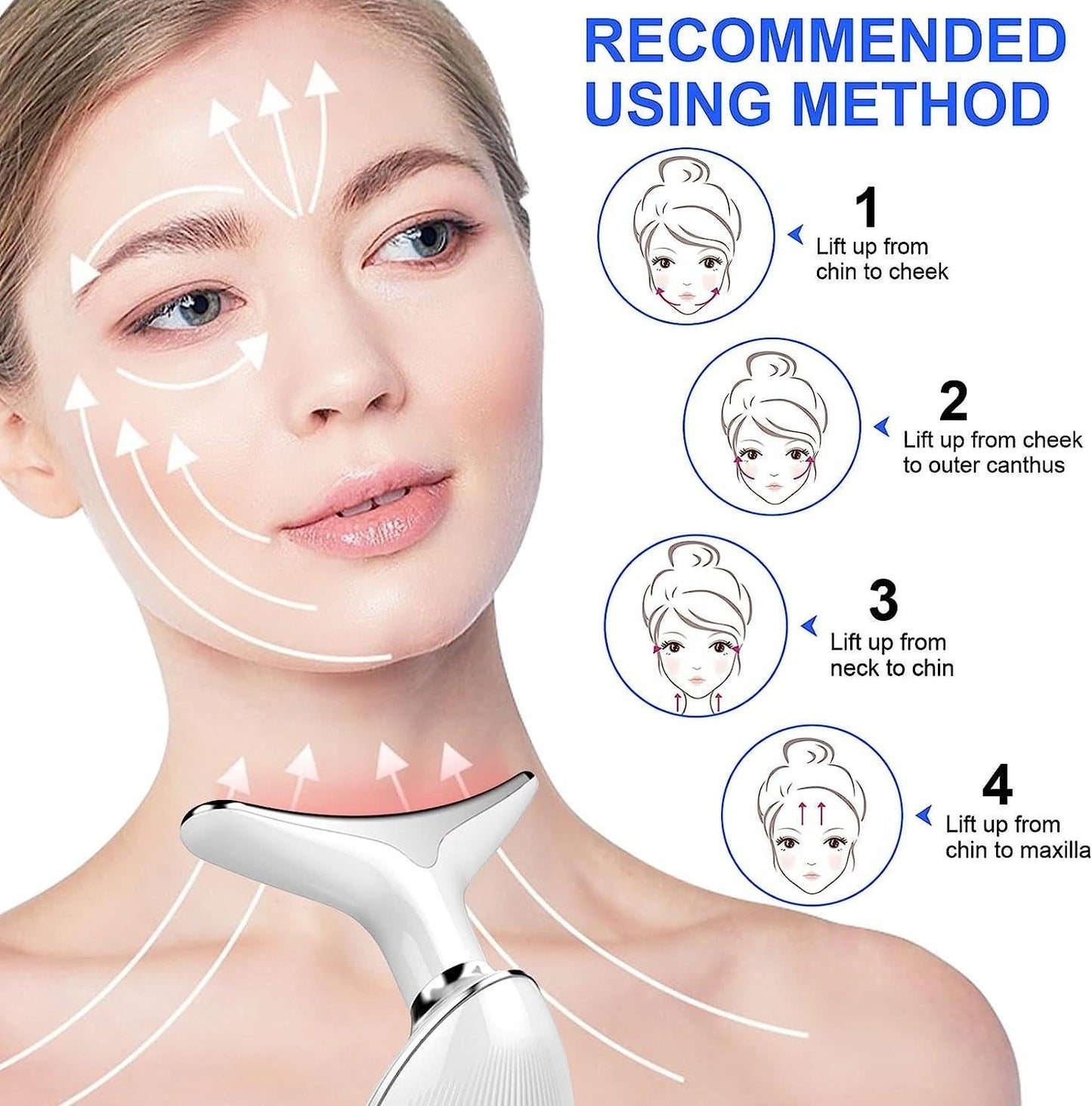 EMS Face Lifting Massager with Red Light Therapy