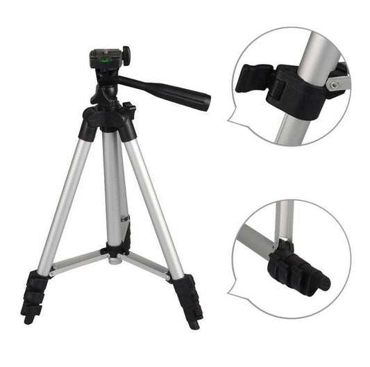 Pack Of 03 3.5 Feet Adjustable Tripod Stand for Mobile Phones