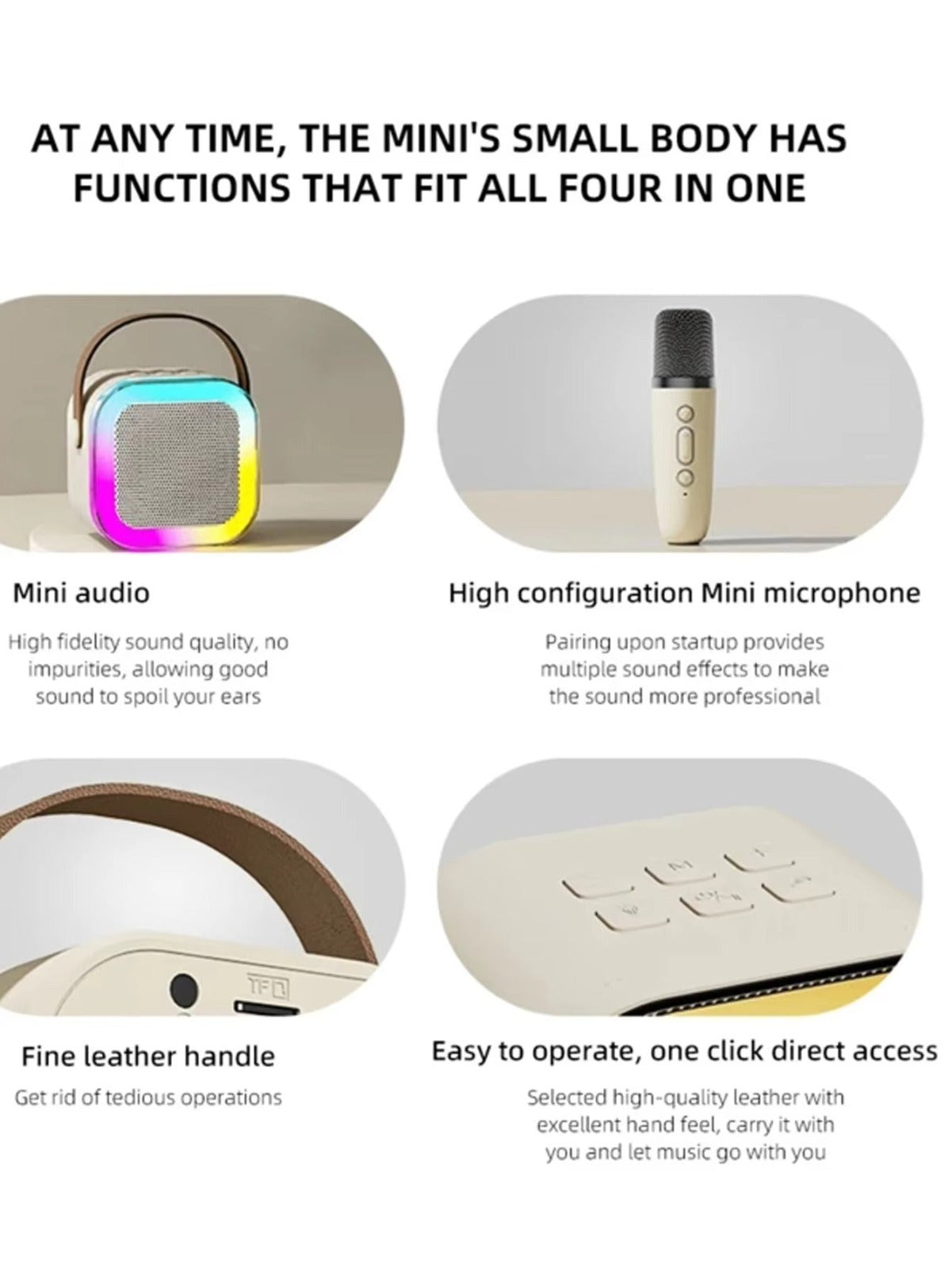 K12 Portable Bluetooth Speaker with Wireless Mic
